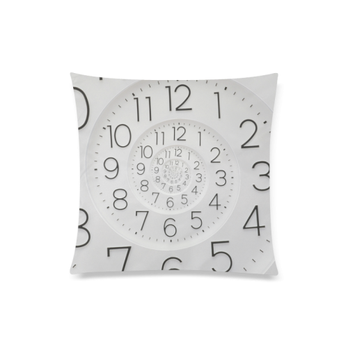 Spiral Clock Droste Custom Zippered Pillow Case 20"x20"(Twin Sides)