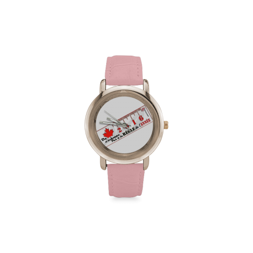 2016 custom Canada Lady's Watch_CAM237Design Women's Rose Gold Leather Strap Watch(Model 201)