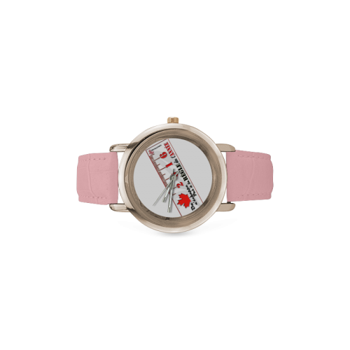 2016 custom Canada Lady's Watch_CAM237Design Women's Rose Gold Leather Strap Watch(Model 201)