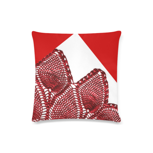crochet print pillow case_CAM237Design Custom Zippered Pillow Case 16"x16"(Twin Sides)