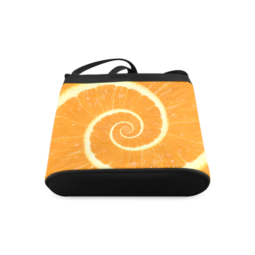 Spiral Citrus Orange Droste Crossbody Bags (Model 1613)