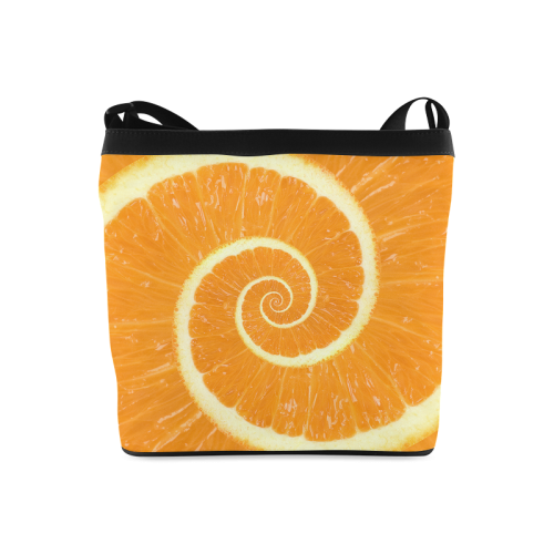 Spiral Citrus Orange Droste Crossbody Bags (Model 1613)