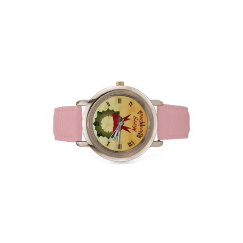 Fa La La La La Women's Rose Gold Leather Strap Watch(Model 201)