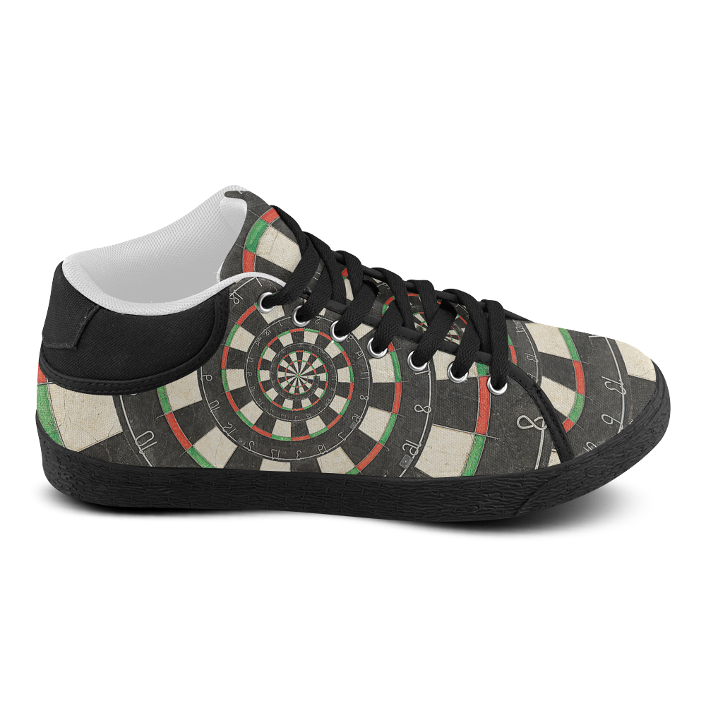 Spiral Dart Board Droste Effect Women's Chukka Canvas Shoes (Model 003