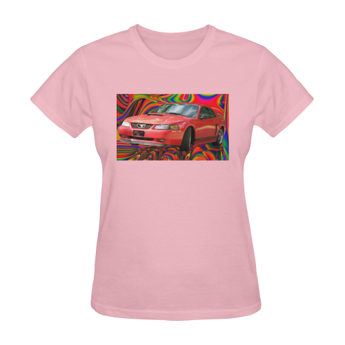 RED MUSTANG GT 03 RED SERIES (390) Sunny Women's T-shirt (Model T05)