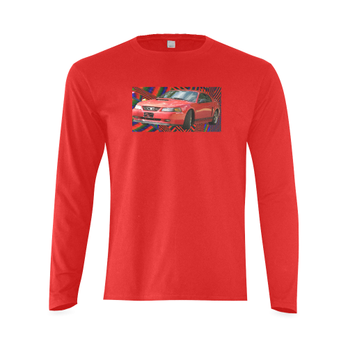 RED MUSTANG GT 03 RED SERIES (340) Sunny Men's T-shirt (long-sleeve) (Model T08)
