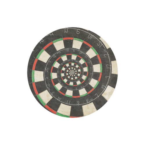 Spiral Dart Board Droste Effect Round Mousepad