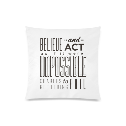 Quote Custom Zippered Pillow Case 20"x20"(One Side)