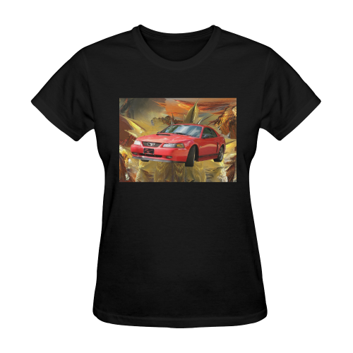 RED MUSTANG GT 03 GOLD SERIES (690) Sunny Women's T-shirt (Model T05)