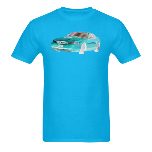 MUSTANG GT CHROME BLUE Sunny Men's T- shirt (Model T06)