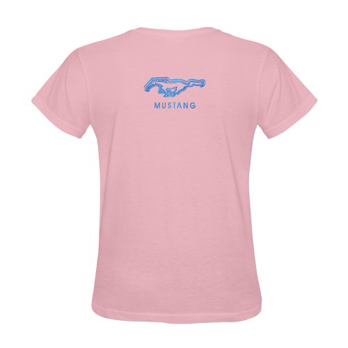 MUSTANG GT CHROME BLUE Sunny Women's T-shirt (Model T05)