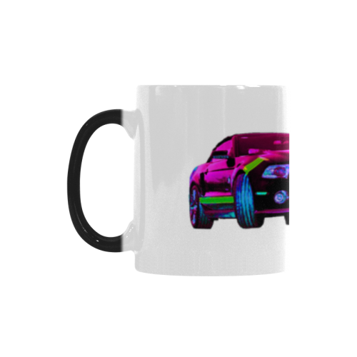 2011 GT500 SHELBY COBRA MUSTANG GREEN ON PINK Custom Morphing Mug