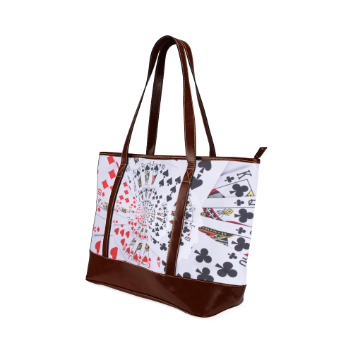 Poker Royal Flush All Suits Droste Spiral Tote Handbag (Model 1642)