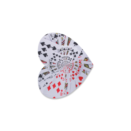 Poker Royal Flush All Suits Droste Spiral Heart Coaster