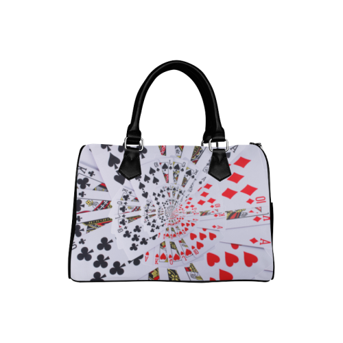 Poker Royal Flush All Suits Droste Spiral Boston Handbag (Model 1621)