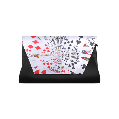 Poker Royal Flush All Suits Droste Spiral Clutch Bag (Model 1630)