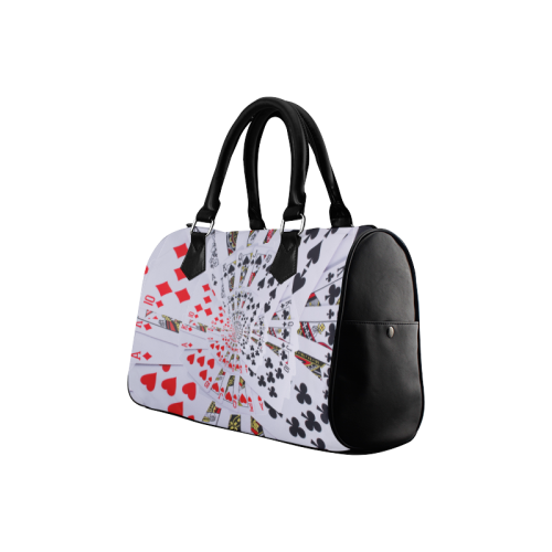 Poker Royal Flush All Suits Droste Spiral Boston Handbag (Model 1621)