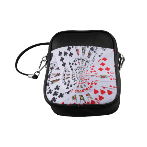 Poker Royal Flush All Suits Droste Spiral Sling Bag (Model 1627)