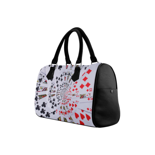 Poker Royal Flush All Suits Droste Spiral Boston Handbag (Model 1621)