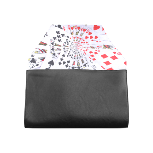 Poker Royal Flush All Suits Droste Spiral Clutch Bag (Model 1630)