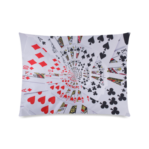 Poker Royal Flush All Suits Droste Spiral Custom Picture Pillow Case 20"x26" (one side)