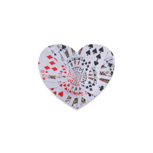 Poker Royal Flush All Suits Droste Spiral Heart Coaster