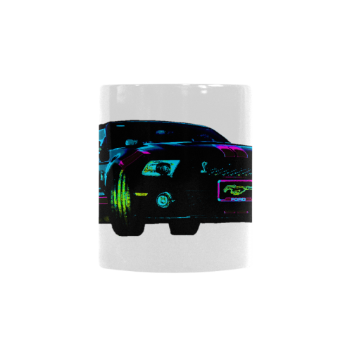 2011 GT500 SHELBY COBRA  MUSTANG PINK ON BLUE Custom Morphing Mug