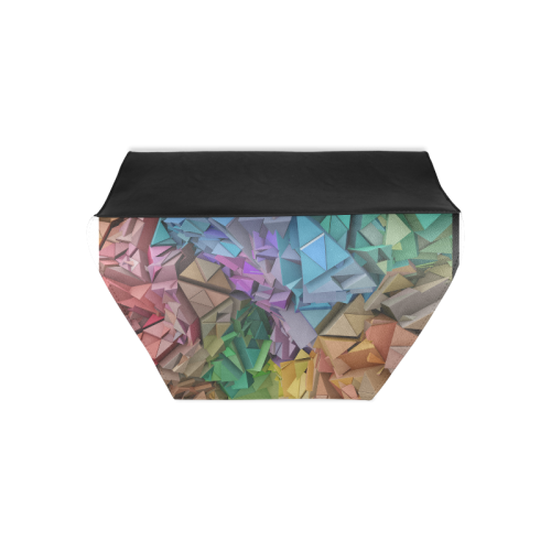 Colorful Abstract 3D Low Poly Geometric Clutch Bag (Model 1630)