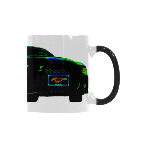 2011 GT500 SHELBY COBRA  MUSTANG BLUE ON GREEN Custom Morphing Mug