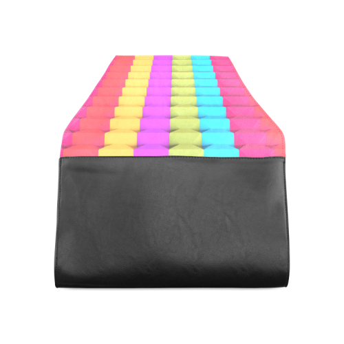 Colorful 3D Geometric Blocks Clutch Bag (Model 1630)