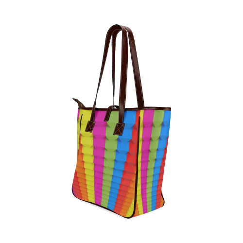 Colorful 3D Geometric Blocks Classic Tote Bag (Model 1644)