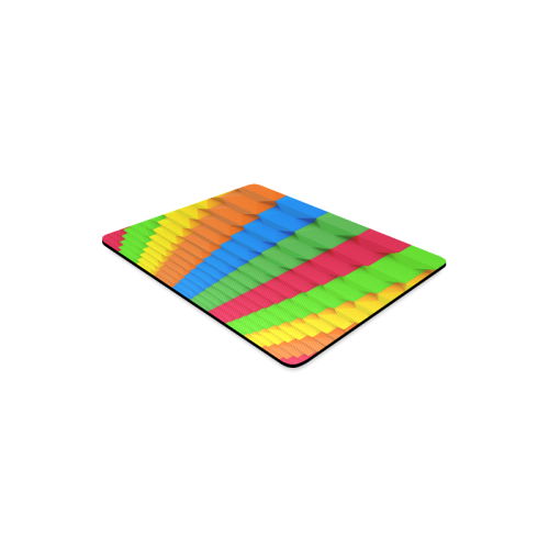 Colorful 3D Geometric Blocks Rectangle Mousepad