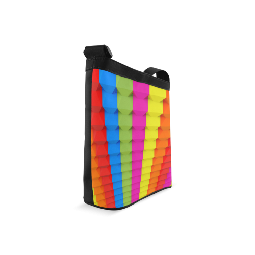 Colorful 3D Geometric Blocks Crossbody Bags (Model 1613)