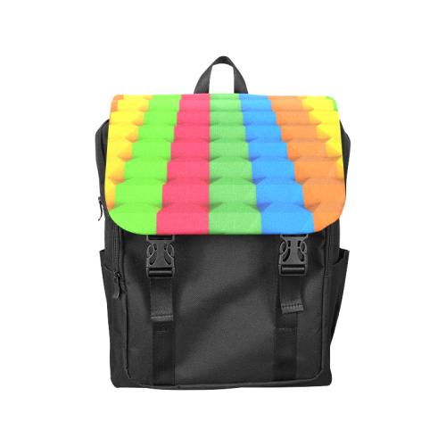 Colorful 3D Geometric Blocks Casual Shoulders Backpack (Model 1623)