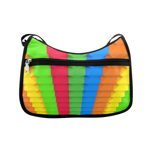 Colorful 3D Geometric Blocks Crossbody Bags (Model 1616)