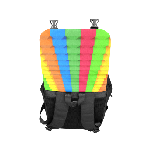 Colorful 3D Geometric Blocks Casual Shoulders Backpack (Model 1623)