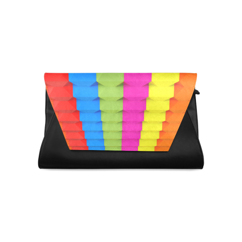 Colorful 3D Geometric Blocks Clutch Bag (Model 1630)