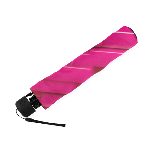 Glossy Pink 3d Cubes Foldable Umbrella (Model U01)