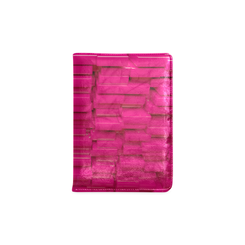 Glossy Pink 3d Cubes Custom NoteBook A5