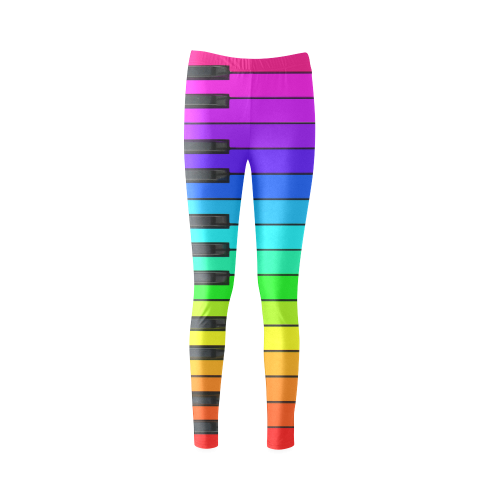 Rainbow Keyboard Cassandra Women's Leggings (Model L01)