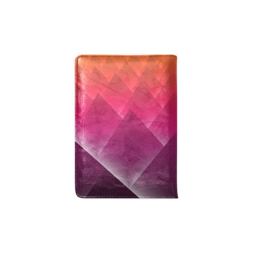 3d Abstract Purple and Orange Pyramids Custom NoteBook A5