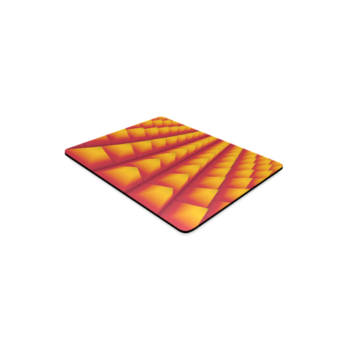 3d Abstract Red and Yellow Pyramids Rectangle Mousepad
