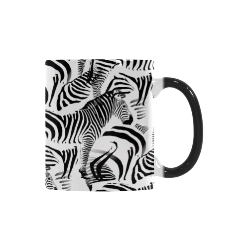 Black & White Stripes Custom Morphing Mug