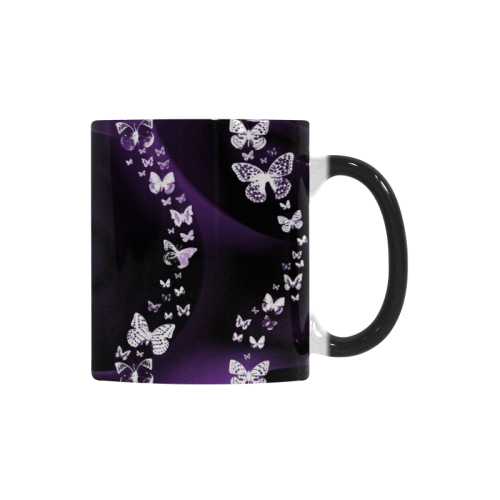 Purple Butterfly Swirl Custom Morphing Mug
