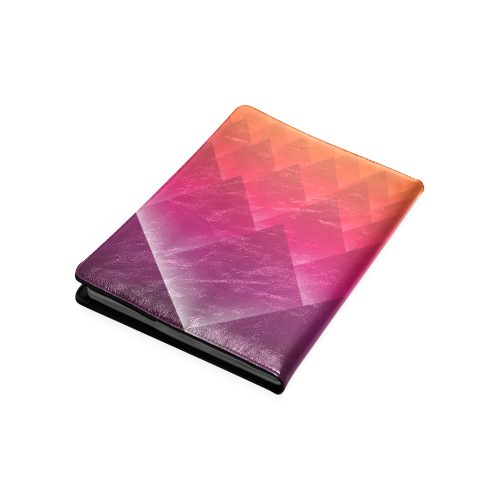 3d Abstract Purple and Orange Pyramids Custom NoteBook B5
