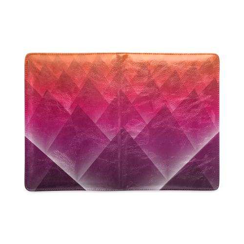 3d Abstract Purple and Orange Pyramids Custom NoteBook A5