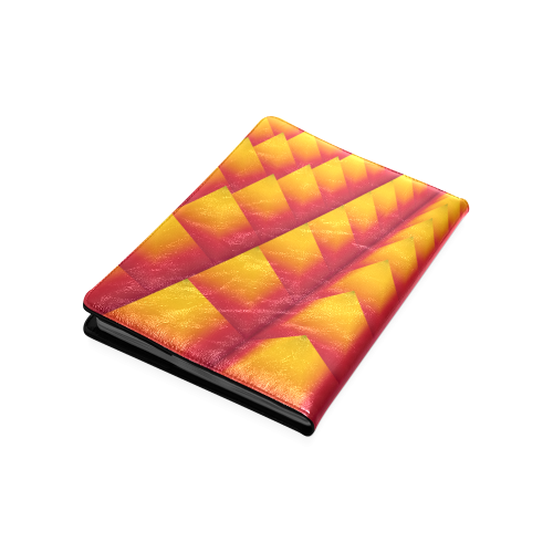 3d Abstract Red and Yellow Pyramids Custom NoteBook B5