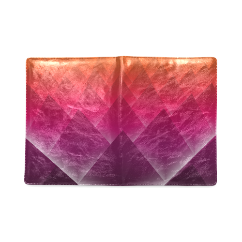 3d Abstract Purple and Orange Pyramids Custom NoteBook B5