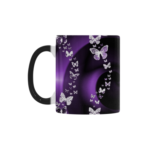 Purple Butterfly Swirl Custom Morphing Mug