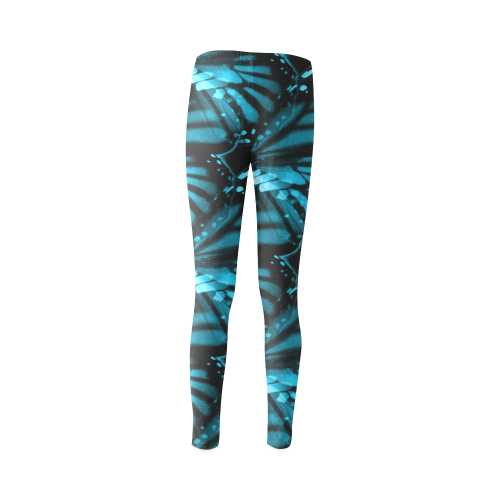 Blue Butterfly Wings Cassandra Women's Leggings (Model L01)